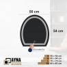 Şekilli Kesim Ledli Dokunmatik Butonlu Dekoratif Ayna VEGALED3013